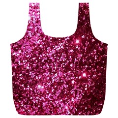 Pink Glitter Full Print Recycle Bag (xxl) by Amaryn4rt