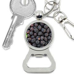 Blackberries-background-black-dark Bottle Opener Key Chain by Amaryn4rt