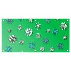 Snowflakes-winter-christmas-overlay Banner And Sign 4  X 2  by Amaryn4rt