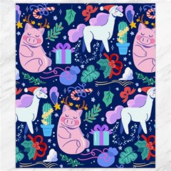 Colorful-funny-christmas-pattern Pig Animal Canvas 8  X 10  by Amaryn4rt