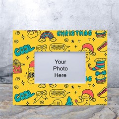 Colorful-funny-christmas-pattern Cool Ho Ho Ho Lol White Tabletop Photo Frame 4 x6  by Amaryn4rt
