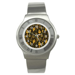 Christmas Background Stainless Steel Watch by Pakjumat