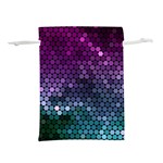 Digital Abstract Party Event Lightweight Drawstring Pouch (L) Front