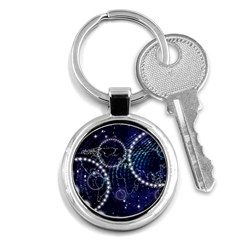 Continents Stars Networks Internet Key Chain (round) by Pakjumat