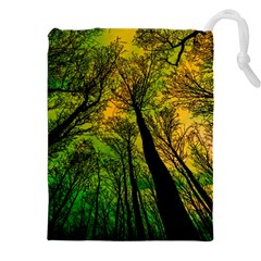 Landscape Night Moon Star Nature Drawstring Pouch (5xl) by Pakjumat