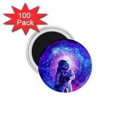 The Cosmonaut Galaxy Art Space Astronaut 1 75  Magnets (100 Pack)  by Pakjumat