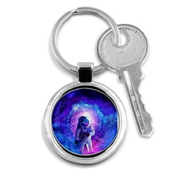 The Cosmonaut Galaxy Art Space Astronaut Key Chain (round) by Pakjumat
