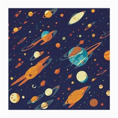 Space Galaxy Planet Universe Stars Night Fantasy Medium Glasses Cloth (2 Sides) by Pakjumat