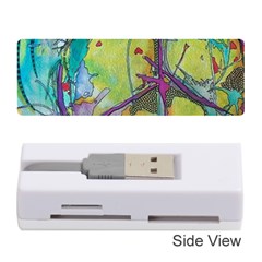 Green Peace Sign Psychedelic Trippy Memory Card Reader (stick) by Modalart