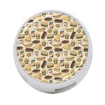 Junk Food Hipster Pattern 4-Port USB Hub (Two Sides) Back