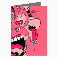 Big Mouth Worm Greeting Card by Dutashop