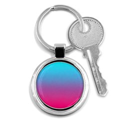 Blue Pink Purple Key Chain (round) by Dutashop