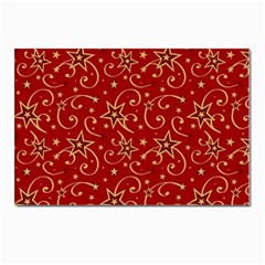 Christmas Texture Pattern Red Craciun Postcard 4 x 6  (pkg Of 10) by Sarkoni