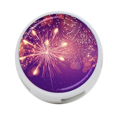 Fireworks On A Purple With Fireworks New Year Christmas Pattern 4-port Usb Hub (two Sides) by Sarkoni