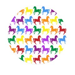 Colorful Horse Background Wallpaper Mini Round Pill Box (pack Of 3) by Amaryn4rt