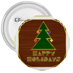 Art Deco Holiday Card 3  Buttons by Amaryn4rt