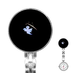 Ghost Night Night Sky Small Sweet Stainless Steel Nurses Watch by Amaryn4rt