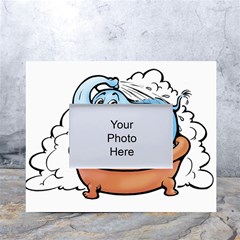 Elephant Bad Shower White Tabletop Photo Frame 4 x6  by Amaryn4rt