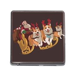 Christmas Santa Claus Dog Sled Memory Card Reader (square 5 Slot) by Sarkoni