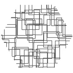 Structure Pattern Network Wooden Puzzle Hexagon by Amaryn4rt