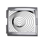Spiral Eddy Route Symbol Bent Mega Link Italian Charm (18mm) Front