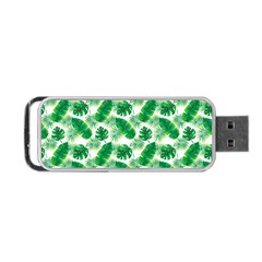 Tropical Leaf Pattern Portable Usb Flash (one Side) by Dutashop