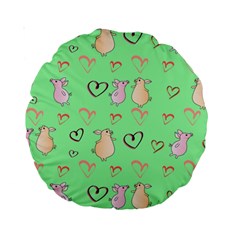 Pig Heart Digital Standard 15  Premium Round Cushions by Ravend