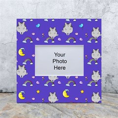 Cat Texture Pattern Seamless Rainbow White Box Photo Frame 4  X 6  by Ravend