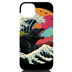 Retro Wave Kaiju Godzilla Japanese Pop Art Style Iphone 14 Plus Black Uv Print Case by Modalart