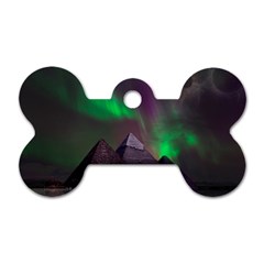 Fantasy Pyramid Mystic Space Aurora Dog Tag Bone (one Side) by Grandong