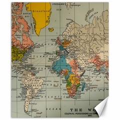 Vintage World Map Canvas 8  X 10  by Ndabl3x