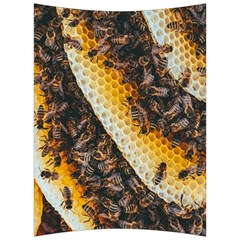 Yellow And Black Bees On Brown And Black Back Support Cushion by Ndabl3x