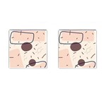 Doodles Abstract Boho Art Cufflinks (Square) Front(Pair)