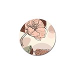 Abstract Flower Leaves Pattern Golf Ball Marker Front
