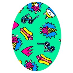 Pattern Adweek Summer Uv Print Acrylic Ornament Oval by Ndabl3x