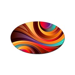 Abstract Colorful Background Wavy Sticker Oval (100 Pack) by Sarkoni