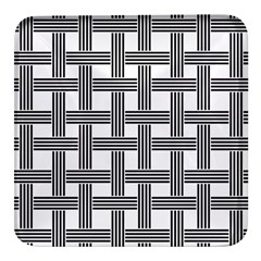 Seamless Stripe Pattern Lines Square Glass Fridge Magnet (4 Pack) by Apen