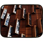 Abstract Architecture Building Business Fleece Blanket (Mini) 35 x27  Blanket