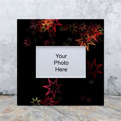 Christmas Background Motif Star White Box Photo Frame 4  X 6  by Amaryn4rt