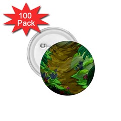 Green Pine Trees Wallpaper Adventure Time Cartoon Green Color 1 75  Buttons (100 Pack)  by Sarkoni