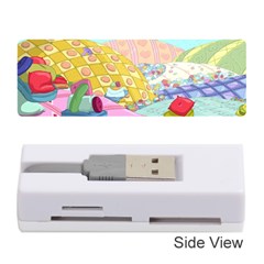 Pillows And Vegetable Field Illustration Adventure Time Cartoon Memory Card Reader (stick) by Sarkoni