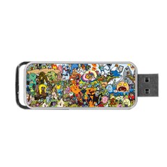 Cartoon Characters Tv Show  Adventure Time Multi Colored Portable Usb Flash (two Sides) by Sarkoni