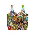 Cartoon Characters Tv Show  Adventure Time Multi Colored Full Print Recycle Bag (S) Back