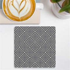Background Pattern Halftone Black White Uv Print Square Tile Coaster  by Pakjumat