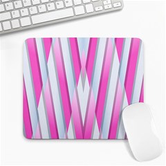 Geometric 3d Design Pattern Pink Large Mousepad by Apen