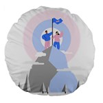 Achievement Success Mountain Clouds Large 18  Premium Round Cushions Front