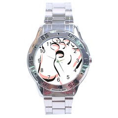 Feet Toes Foot Barefoot Footprint Stainless Steel Analogue Watch by Modalart