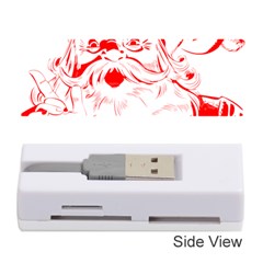 Santa Claus Red Christmas Memory Card Reader (stick) by Modalart