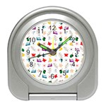 Snail Butterfly Pattern Seamless Travel Alarm Clock Front