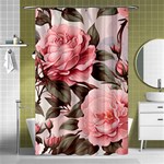Rose Flower Seamless Shower Curtain 48  x 72  (Small)  Curtain(48  X 72 )